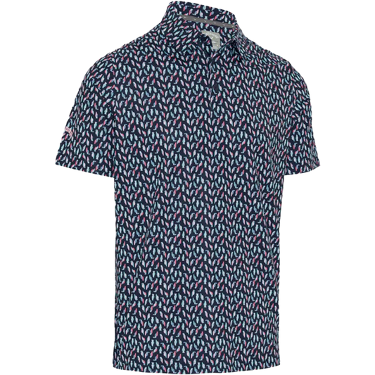 Callaway All Over Birdie Polo Shirt - Peacoat