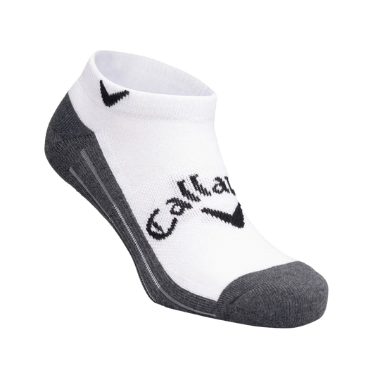 Callaway Men's Tour Opti-Dri Low 2 Performance Socks - White/Charcoal