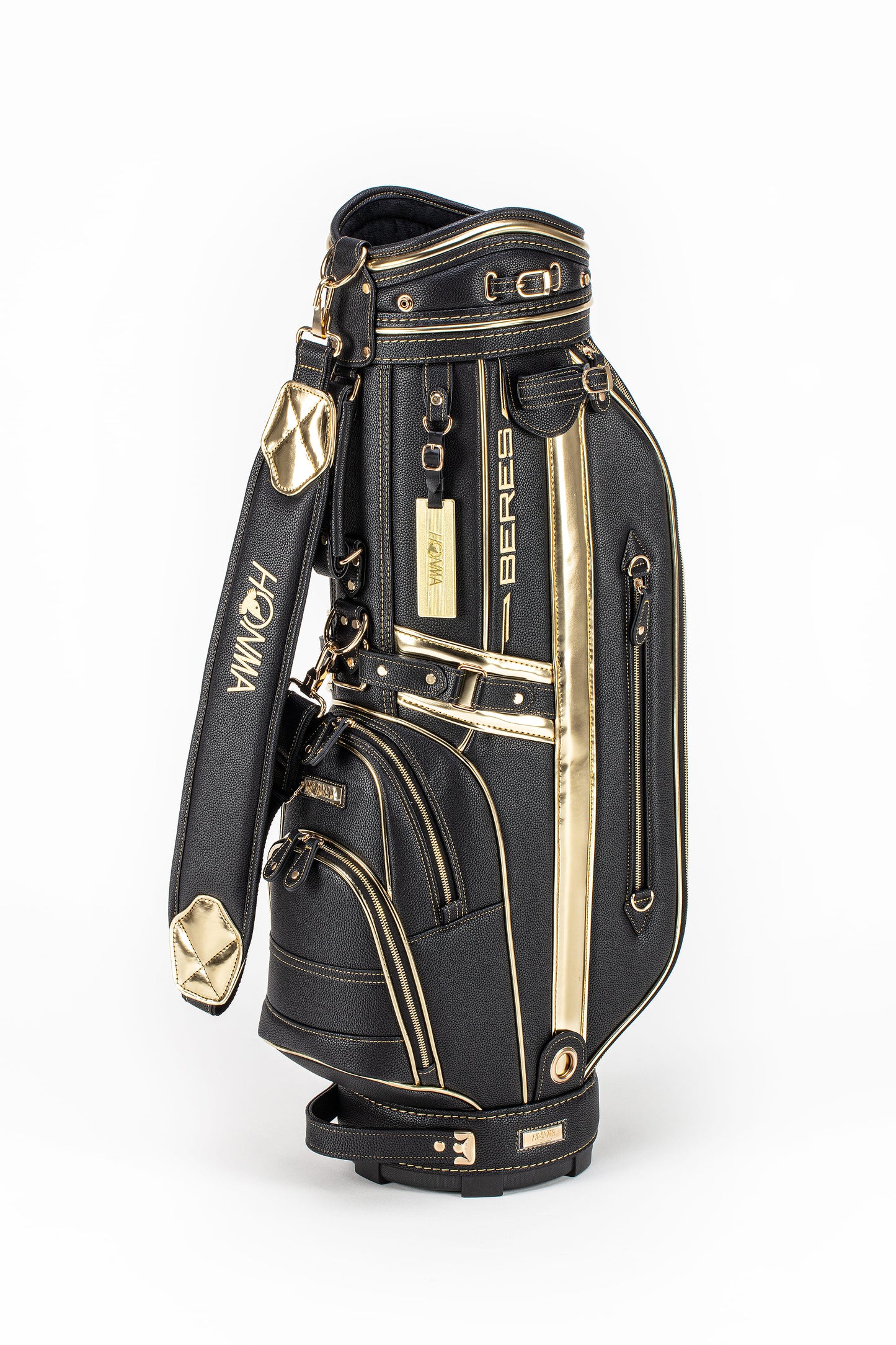 HONMA CADDIE BAG BERES09, 5-Star 9IN CB52404 Golf Bag - Black