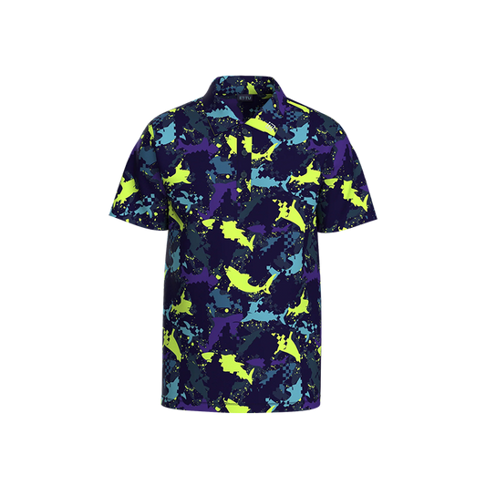 Boy's Shark Attack Polo - Blue