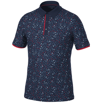 Mannix Breathable short sleeve golf shirt - Navy/Red