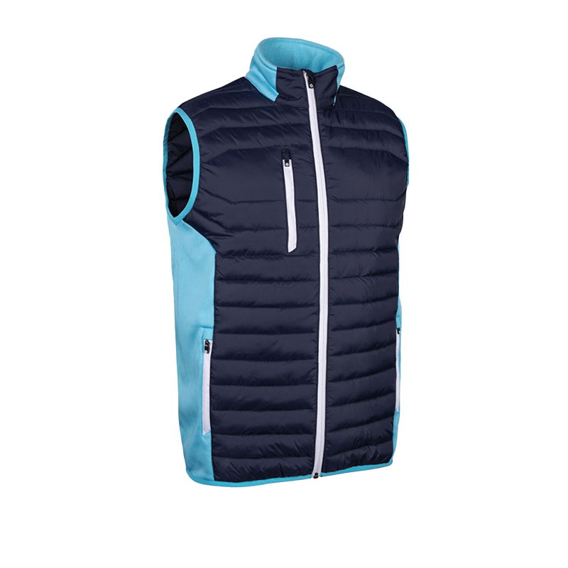 S.ANTON SUNDERLAND GOLF ANTON PADDED VEST -  NAVY/AQUA/WHITE