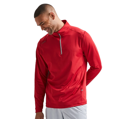 Latham Men's Half Zip Midlayer - Rich Red
