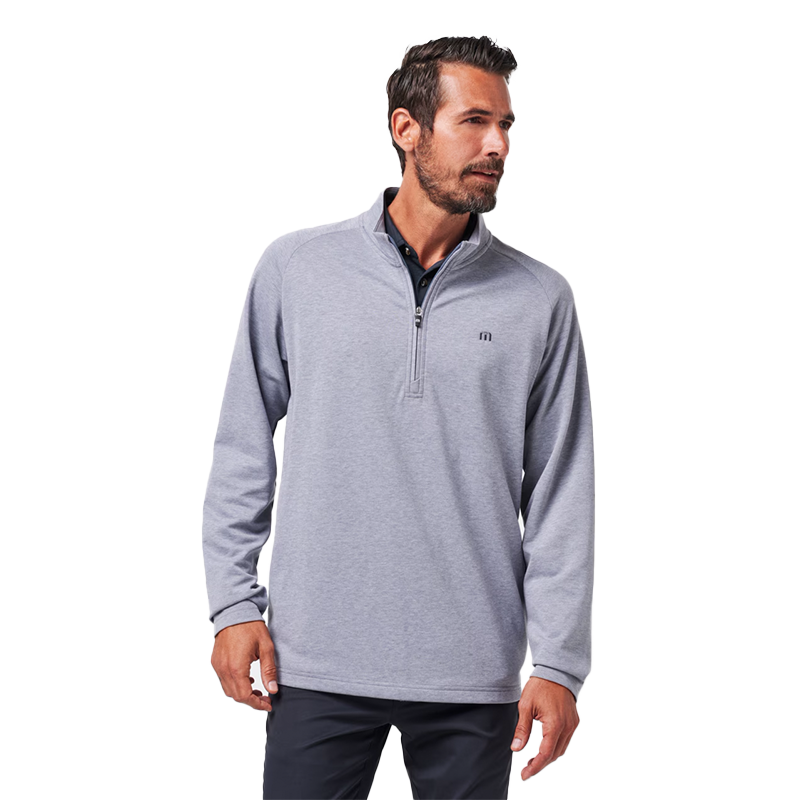 Upgraded Quarter Zip - Heather Grey