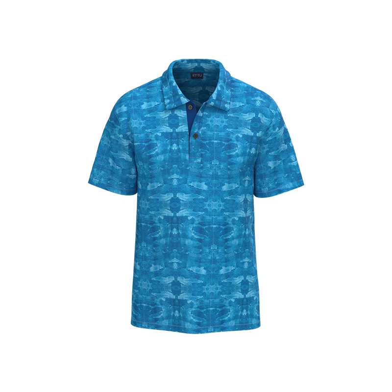Boy's Ice Camo Polo - Blue