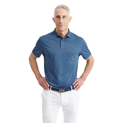 Mens Cray drycool polo - Steelblue