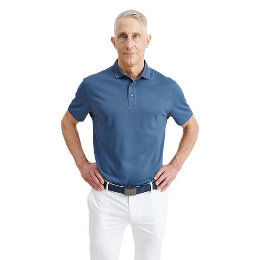 Mens Cray drycool polo - Steelblue