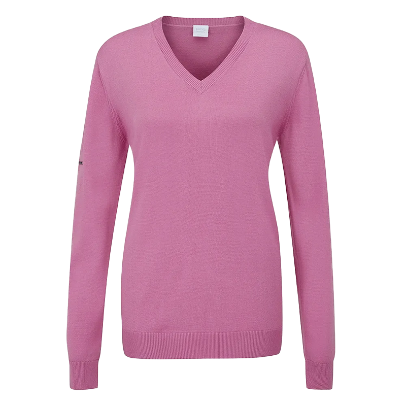 Tatton Ladies V Neck Sweater - Pink
