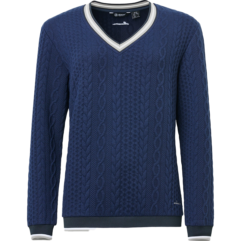 Lds Woburn midlayer pullover - Navy/Stone