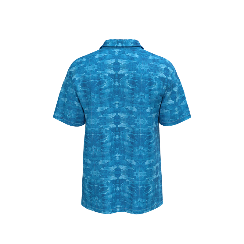 Boy's Ice Camo Polo - Blue