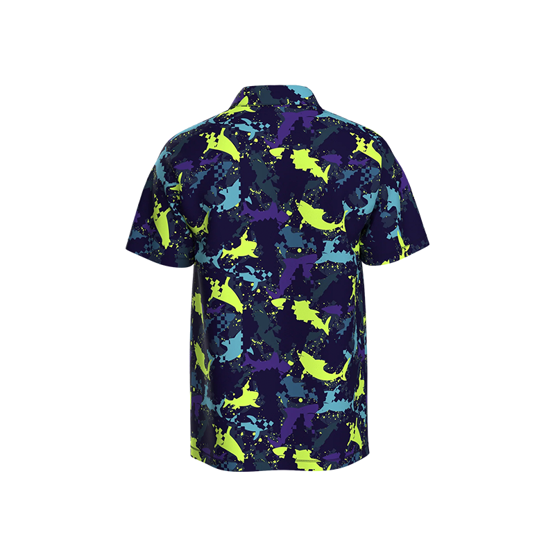 Boy's Shark Attack Polo - Blue