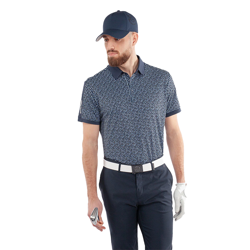 Melvin Breathable short sleeve golf shirt - Navy/White