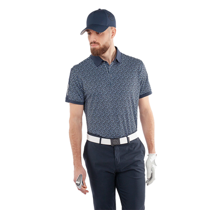 Melvin Breathable short sleeve golf shirt - Navy/White