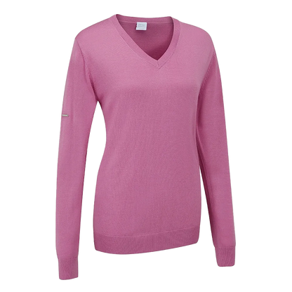 Tatton Ladies V Neck Sweater - Pink