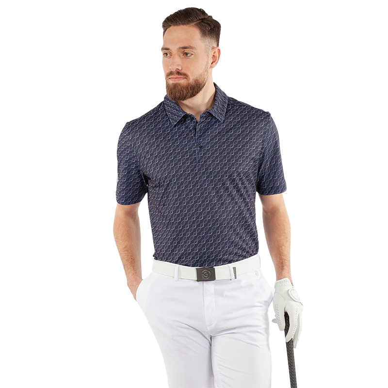 Marcus Breathable short sleeve golf shirt - Navy