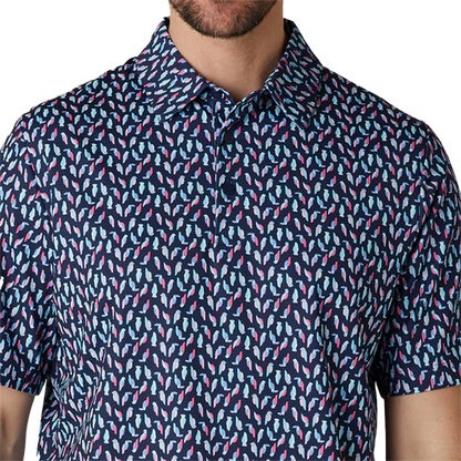 Callaway All Over Birdie Polo Shirt - Peacoat