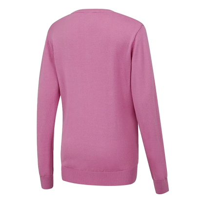 Tatton Ladies V Neck Sweater - Pink