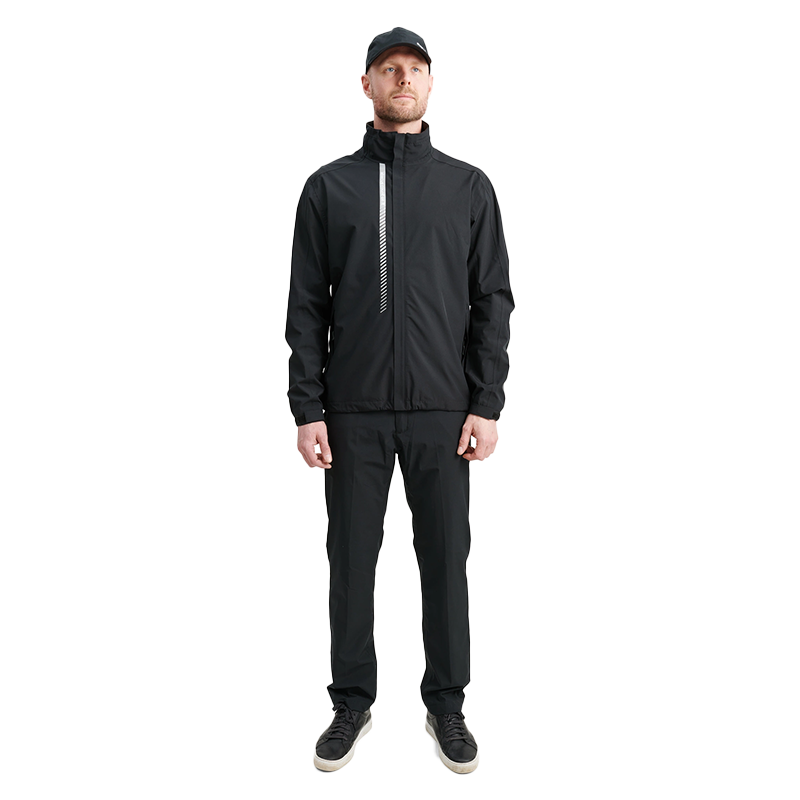 Mens Links stretch rainjacket - Black