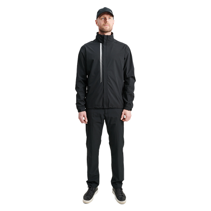 Mens Links stretch rainjacket - Black