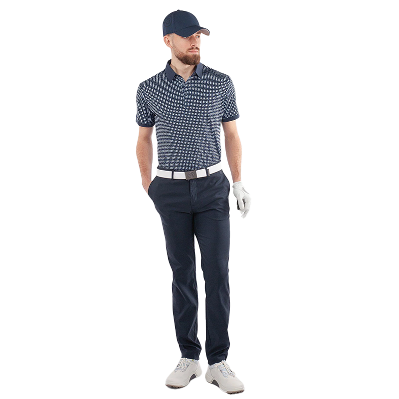 Melvin Breathable short sleeve golf shirt - Navy/White