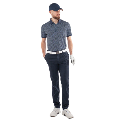 Melvin Breathable short sleeve golf shirt - Navy/White