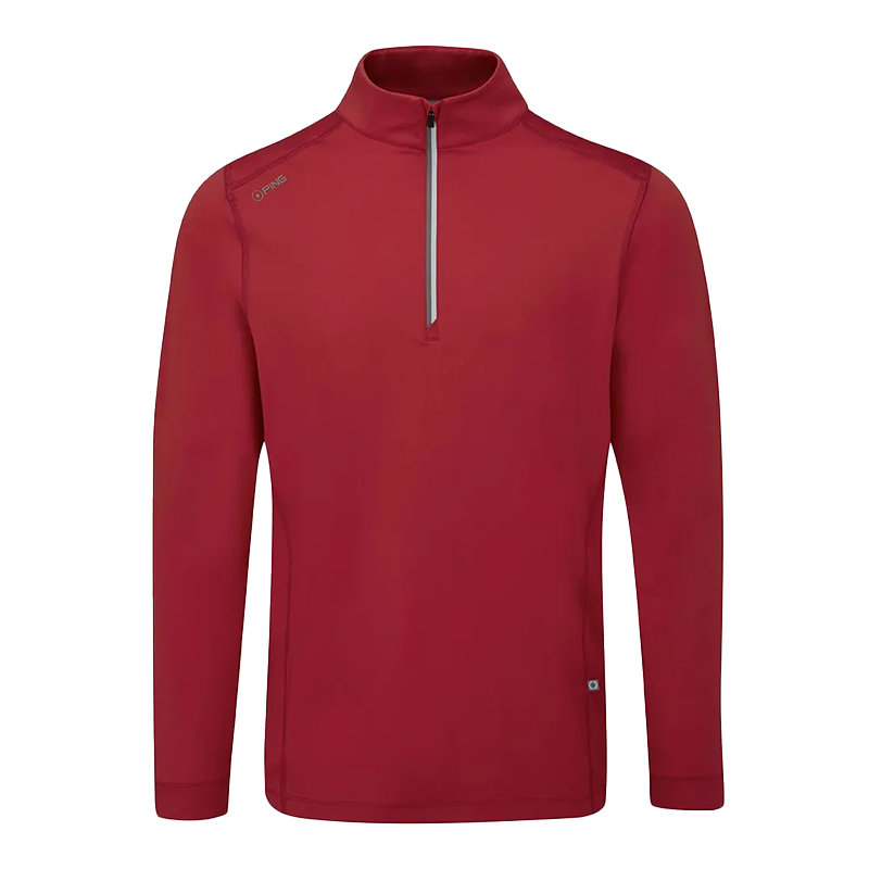 Latham Men's Half Zip Midlayer - Rich Red