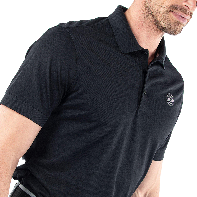 Maximilian Breathable short sleeve golf shirt - Black