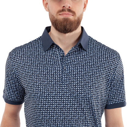 Melvin Breathable short sleeve golf shirt - Navy/White