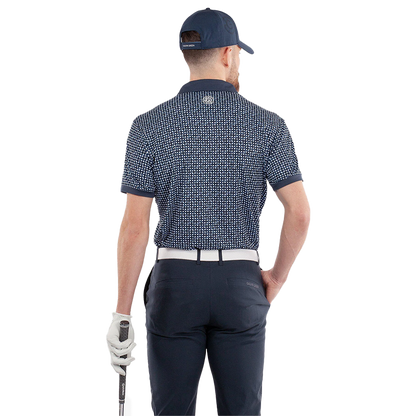 Melvin Breathable short sleeve golf shirt - Navy/White