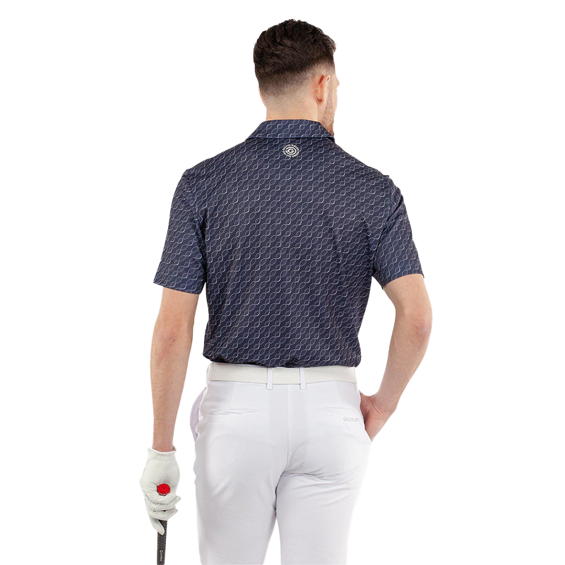 Marcus Breathable short sleeve golf shirt - Navy
