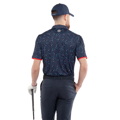 Mannix Breathable short sleeve golf shirt - Navy/Red