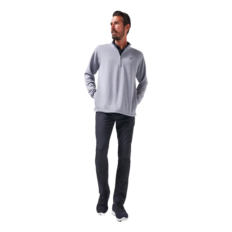 Upgraded Quarter Zip - Heather Grey