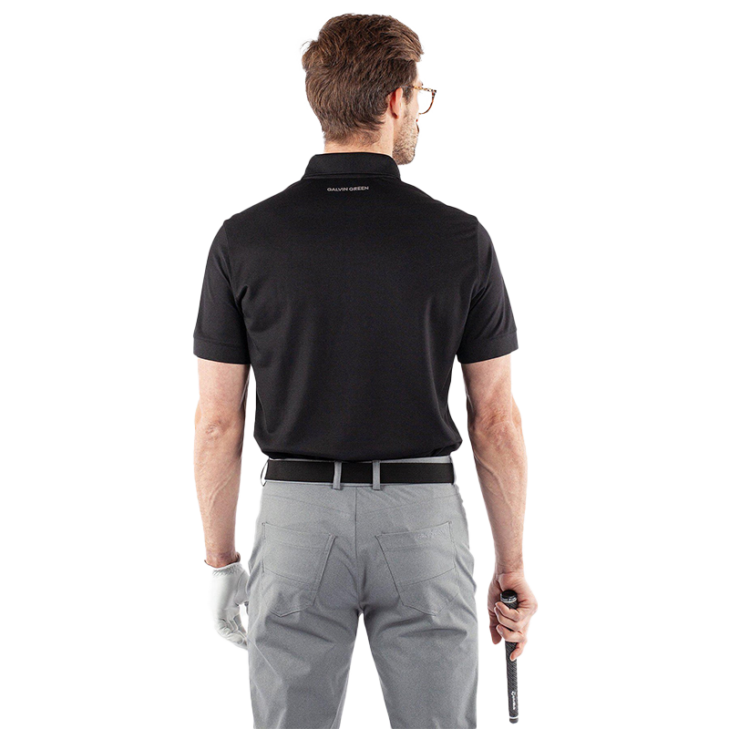 Maximilian Breathable short sleeve golf shirt - Black