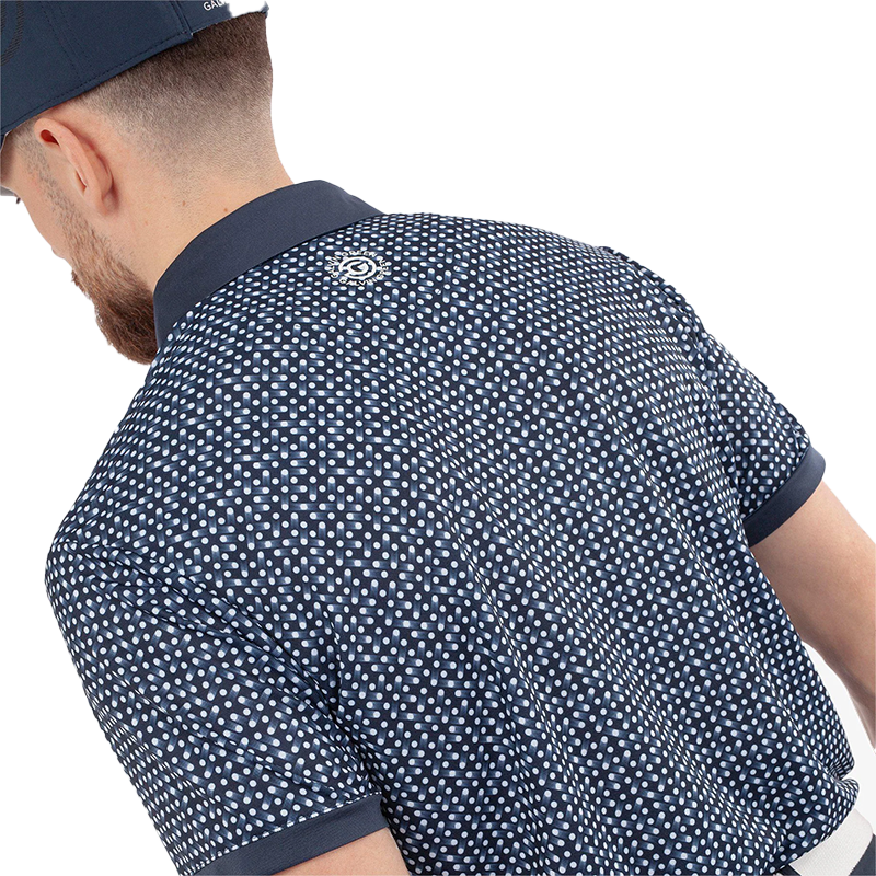 Melvin Breathable short sleeve golf shirt - Navy/White