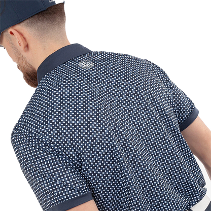 Melvin Breathable short sleeve golf shirt - Navy/White