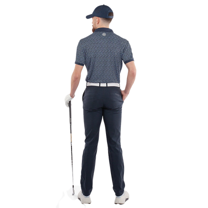 Melvin Breathable short sleeve golf shirt - Navy/White