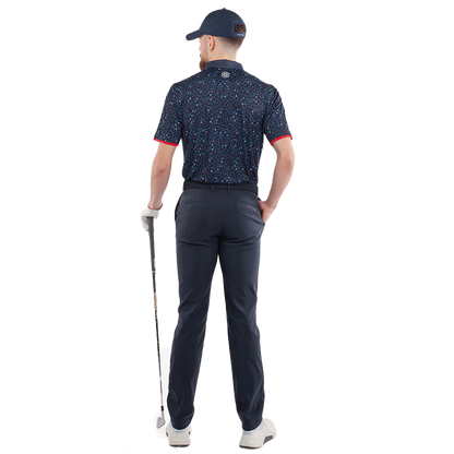 Mannix Breathable short sleeve golf shirt - Navy/Red