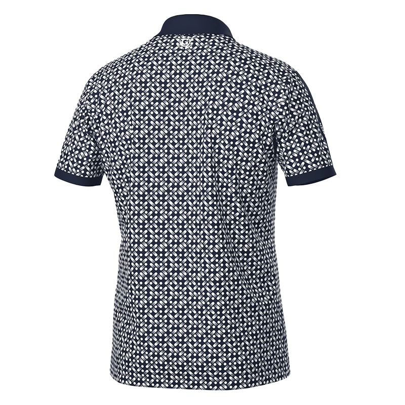 Melvin Breathable short sleeve golf shirt - Navy/White
