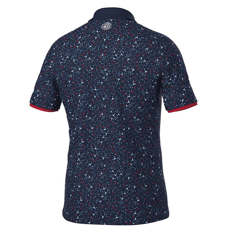 Mannix Breathable short sleeve golf shirt - Navy/Red