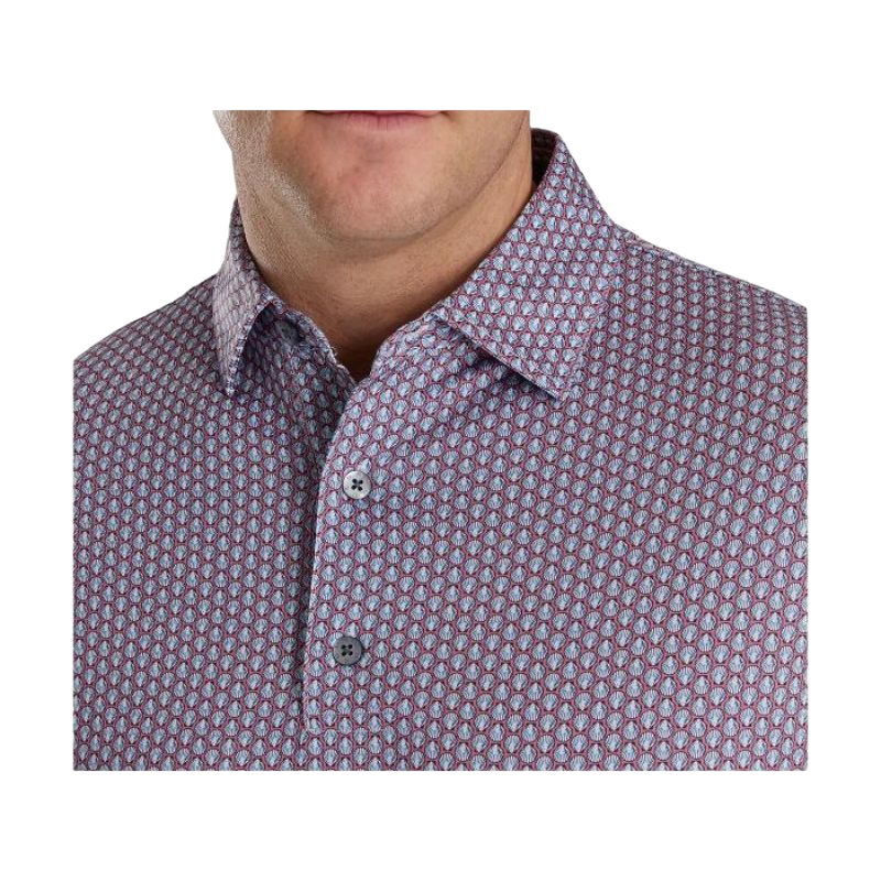 Scallop Shell Foulard Lisle Self Collar