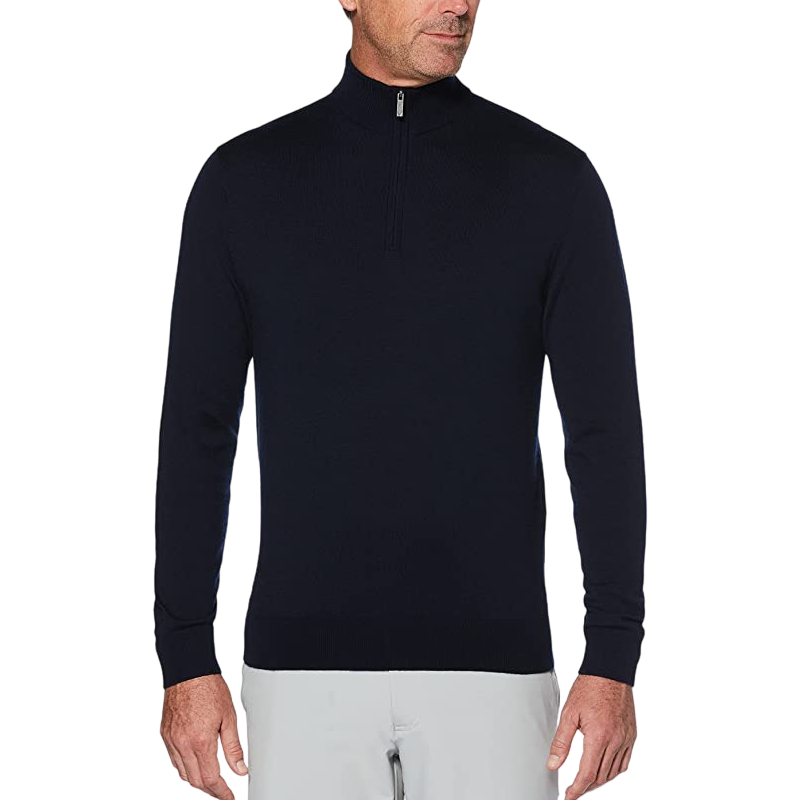 1/4 Zip Mock Merino Wool Pullover