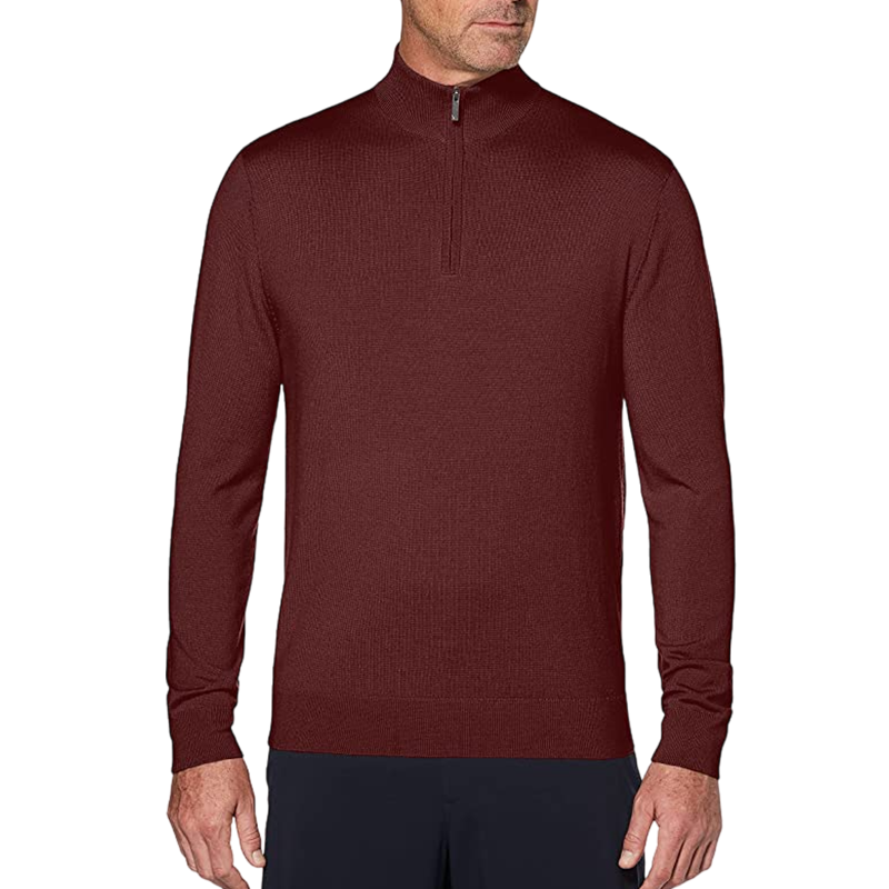 1/4 Zip Mock Merino Wool Pullover