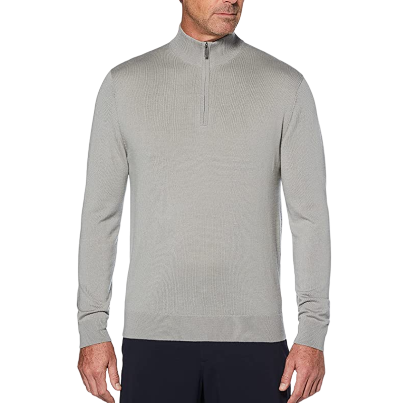 1/4 Zip Mock Merino Wool Pullover
