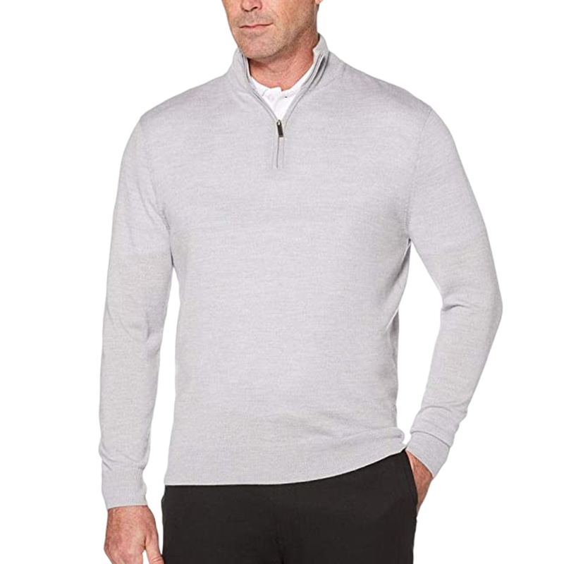 1/4 Zip Mock Merino Wool Pullover