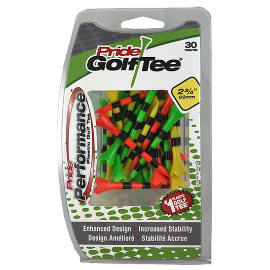 Striped Pride Performance™ Plastic Tees - 2-3/4" Fruit Mix