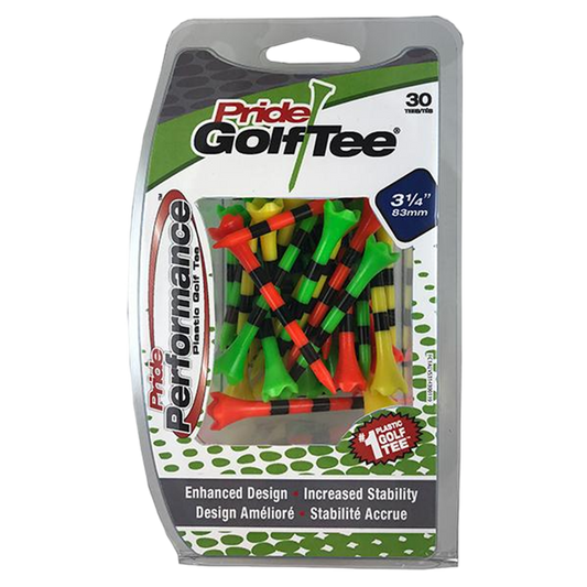 Striped Pride Performance™ Plastic Tees - 3-1/4" Fruit Mix