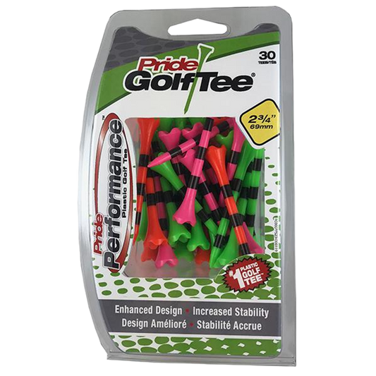 Striped Pride Performance™ Plastic Tees - 2-3/4" Citrus Mix