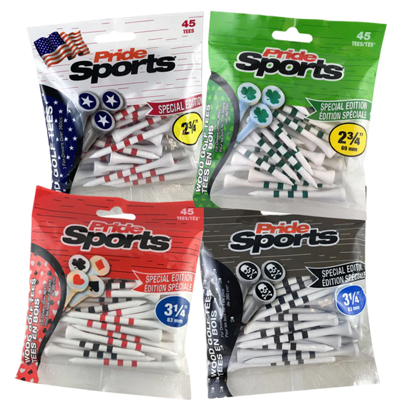 Pridesports Special Edition Wood Golf Tees- 45Ct