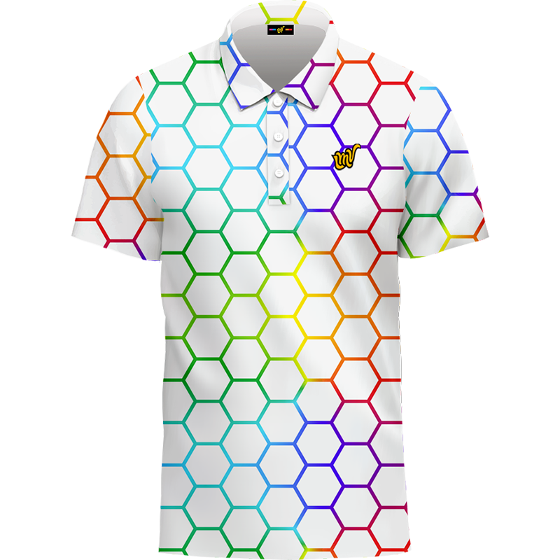 LMV Mens Polo Honeycomb SS23 Ivory