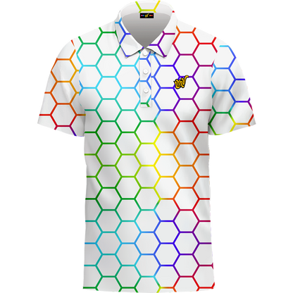 LMV Mens Polo Honeycomb SS23 Ivory